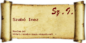 Szabó Inez névjegykártya