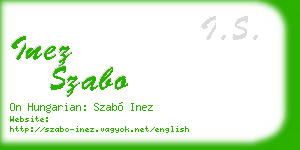 inez szabo business card