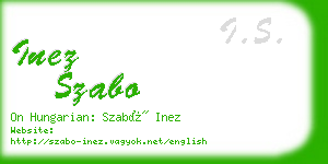 inez szabo business card